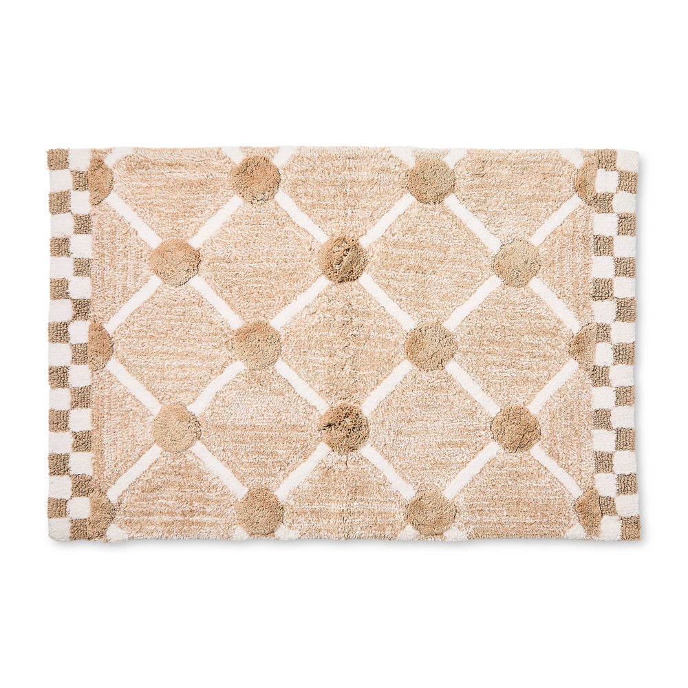 Lattice & Dot Bath Rug