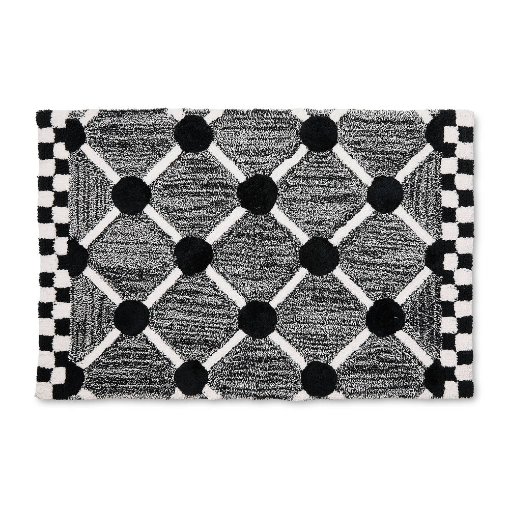 Lattice & Dot Bath Rug