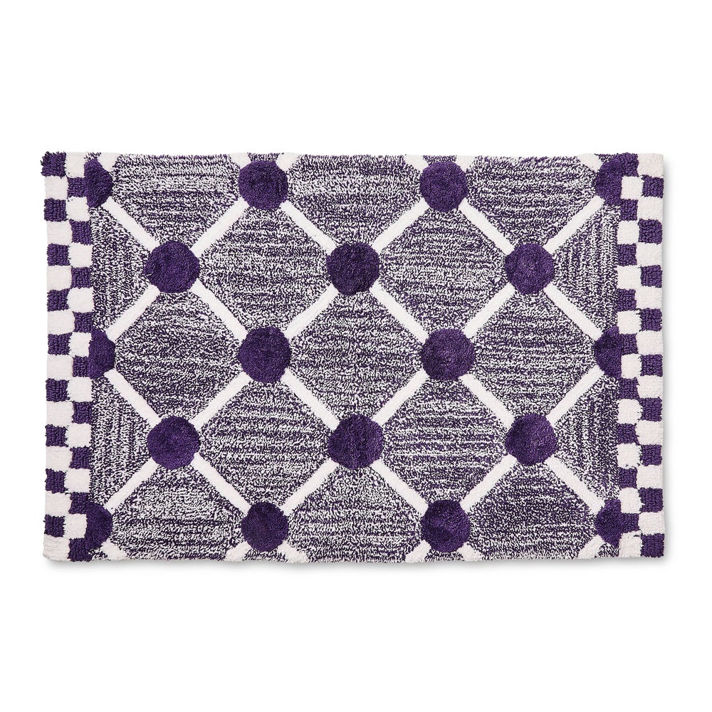 Lattice & Dot Bath Rug