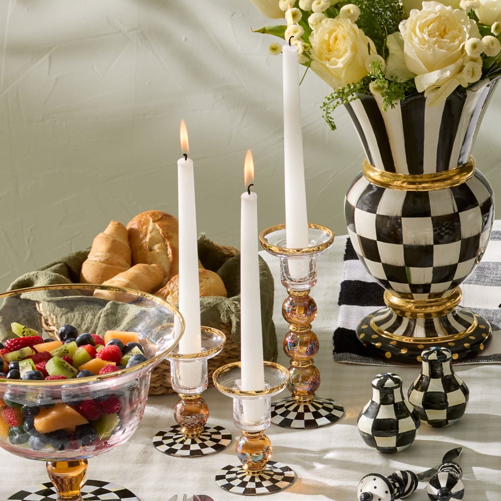 Check Glass Candlestick