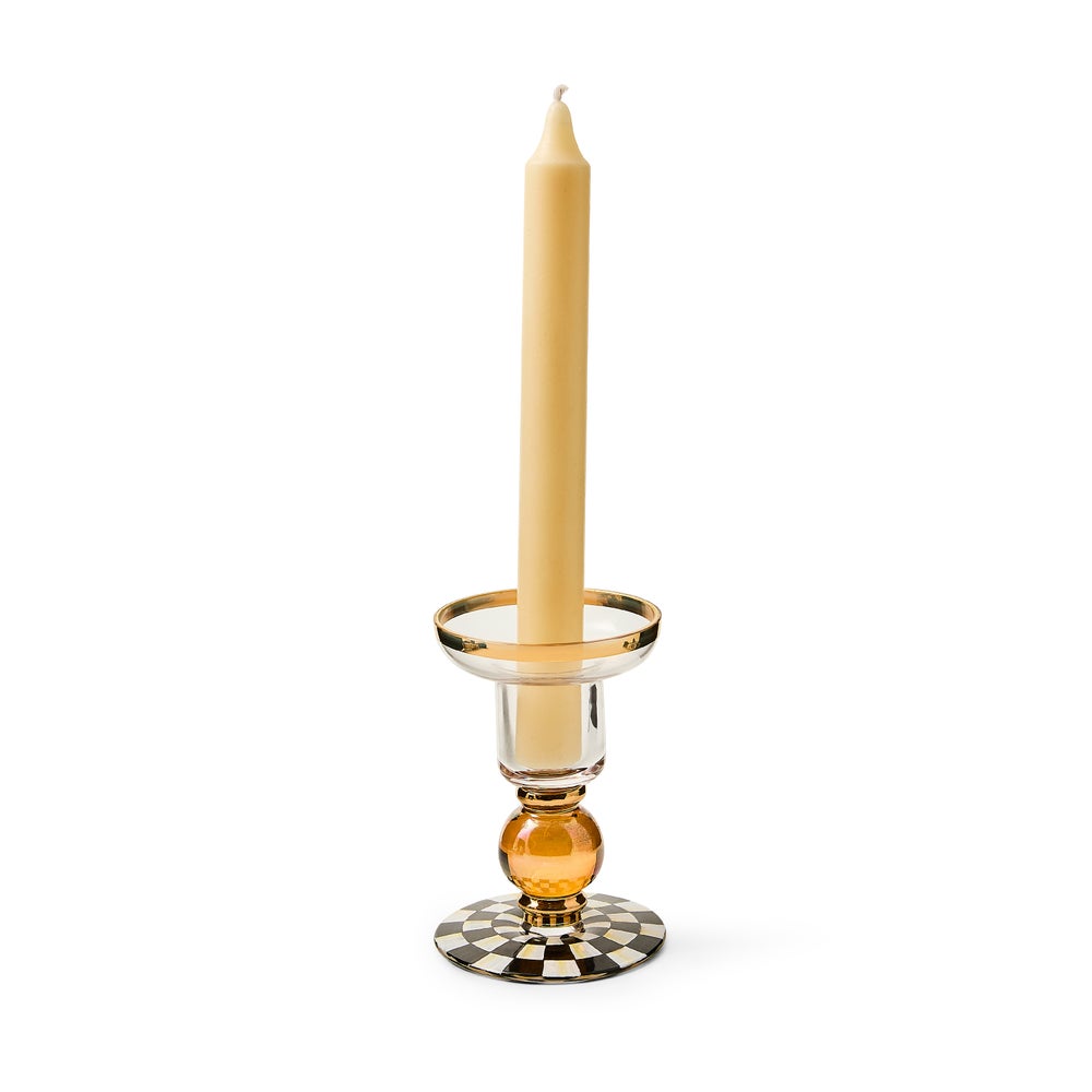 Check Glass Candlestick