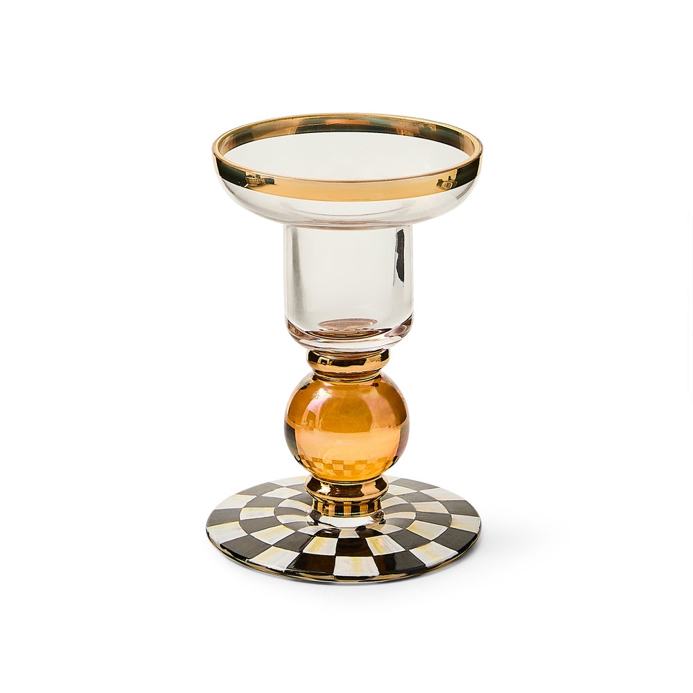 Check Glass Candlestick