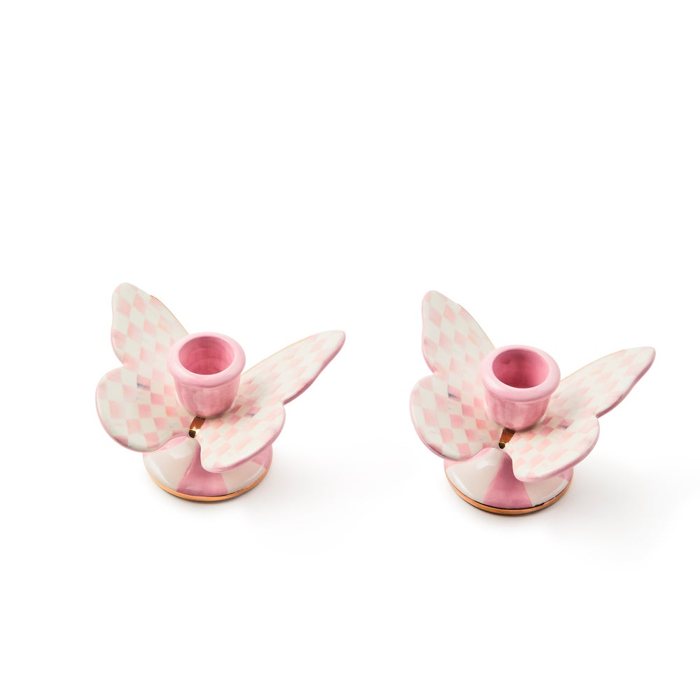 Butterfly Candle Holders, Set of 2