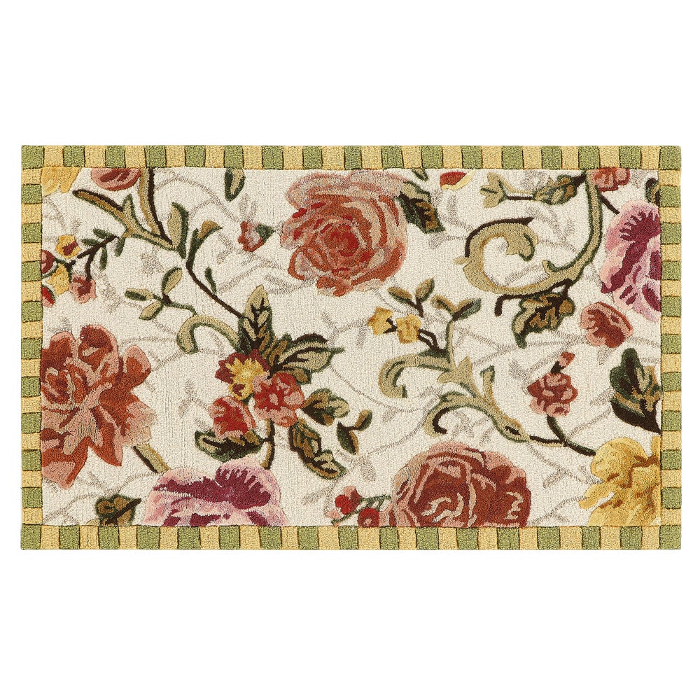 Golden Peonies Rug