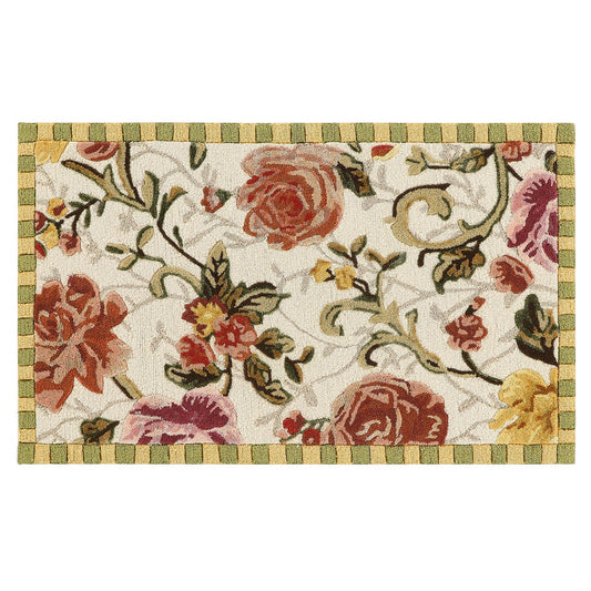 Golden Peonies Rug