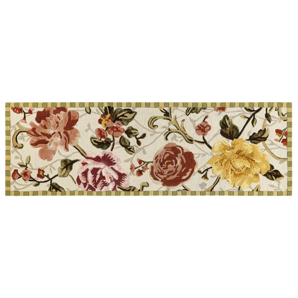 Golden Peonies Rug