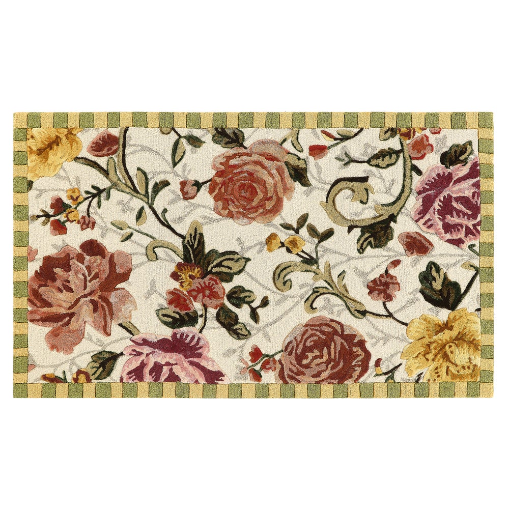 Golden Peonies Rug