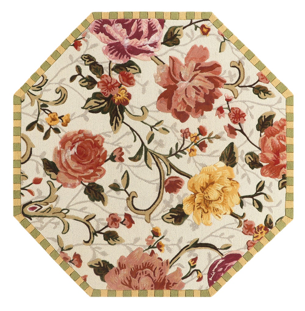 Golden Peonies Rug