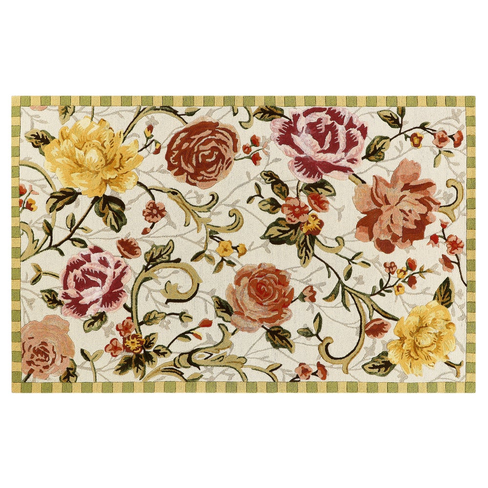 Golden Peonies Rug
