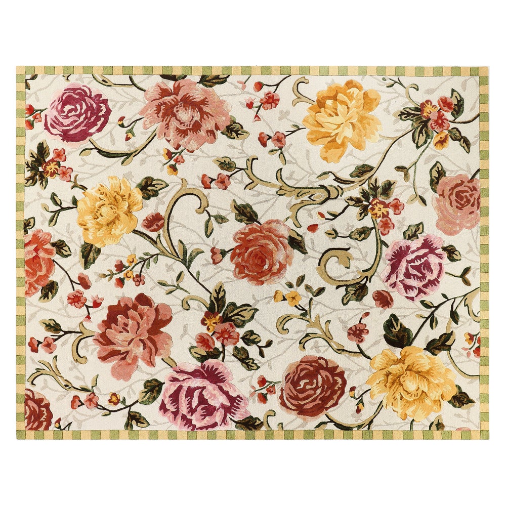 Golden Peonies Rug