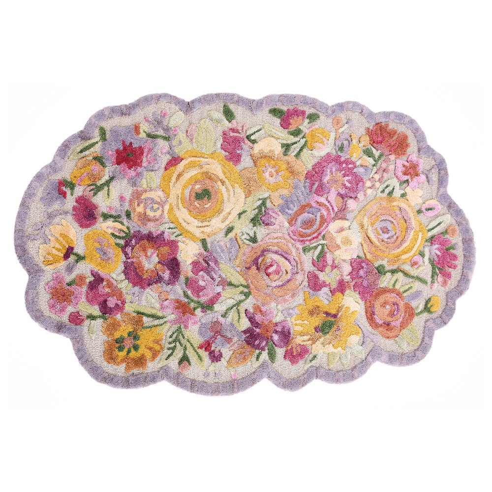 Scalloped Flower Meadow Rug