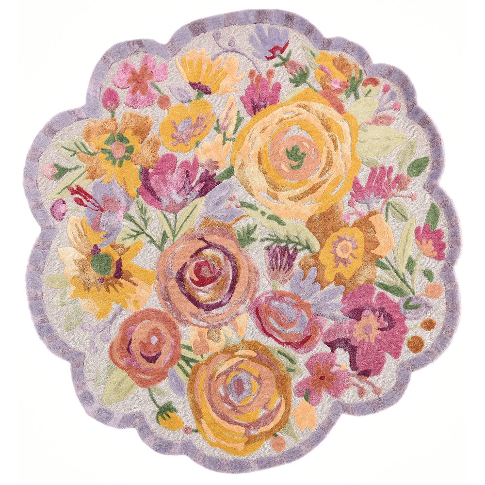 Scalloped Flower Meadow Rug
