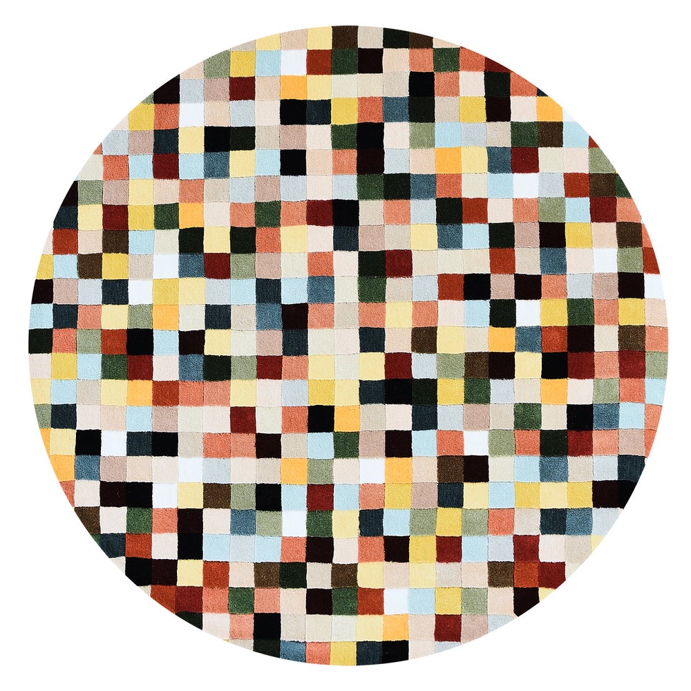 Multicolor Checkerboard Rug