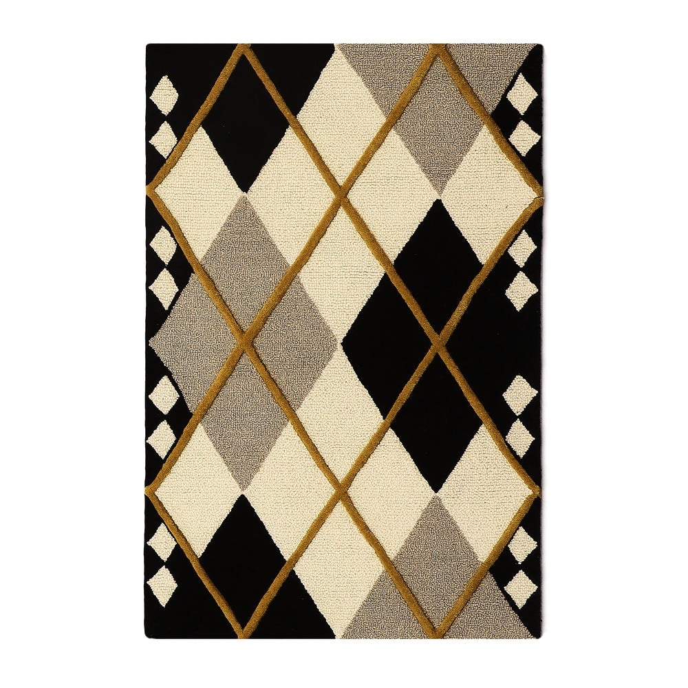 Cream Argyle Rug