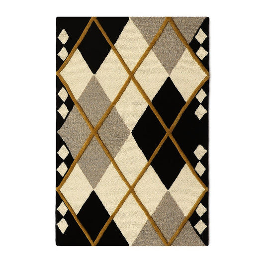 Cream Argyle Rug