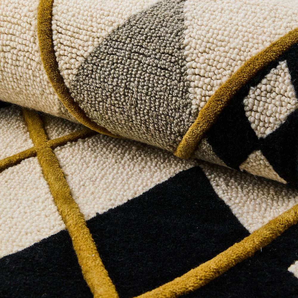Cream Argyle Rug