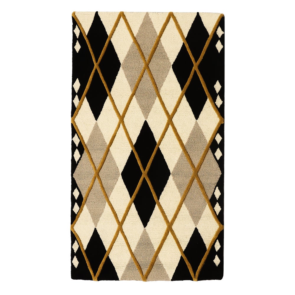 Cream Argyle Rug