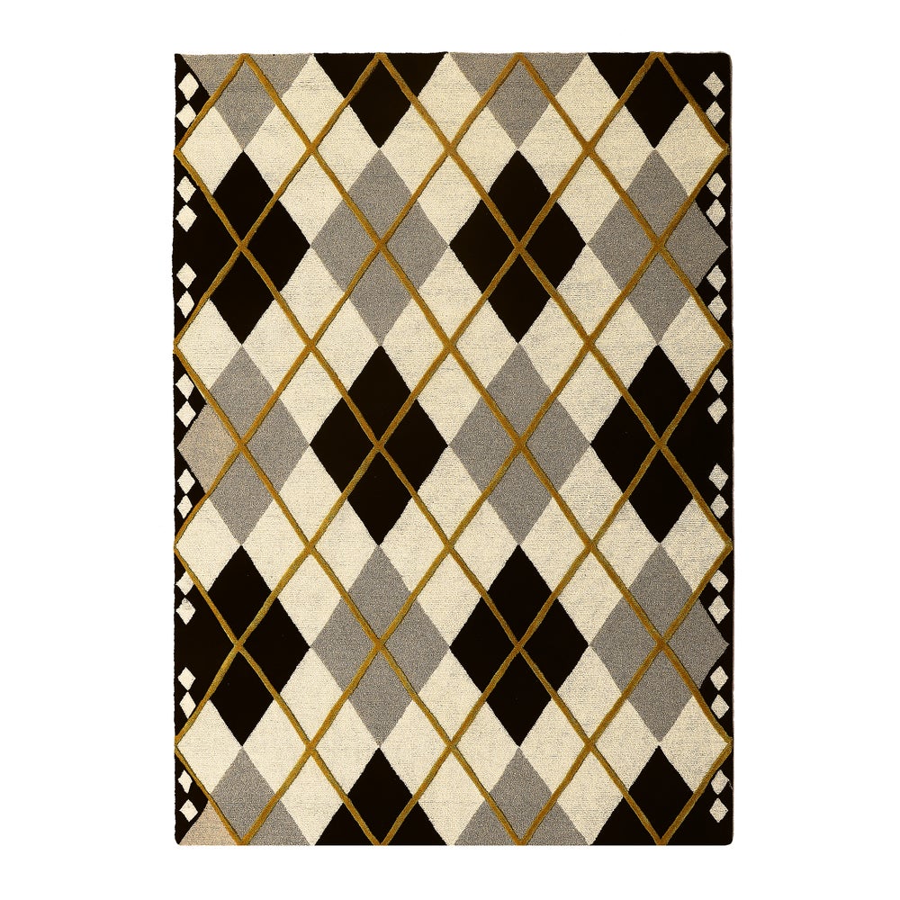 Cream Argyle Rug