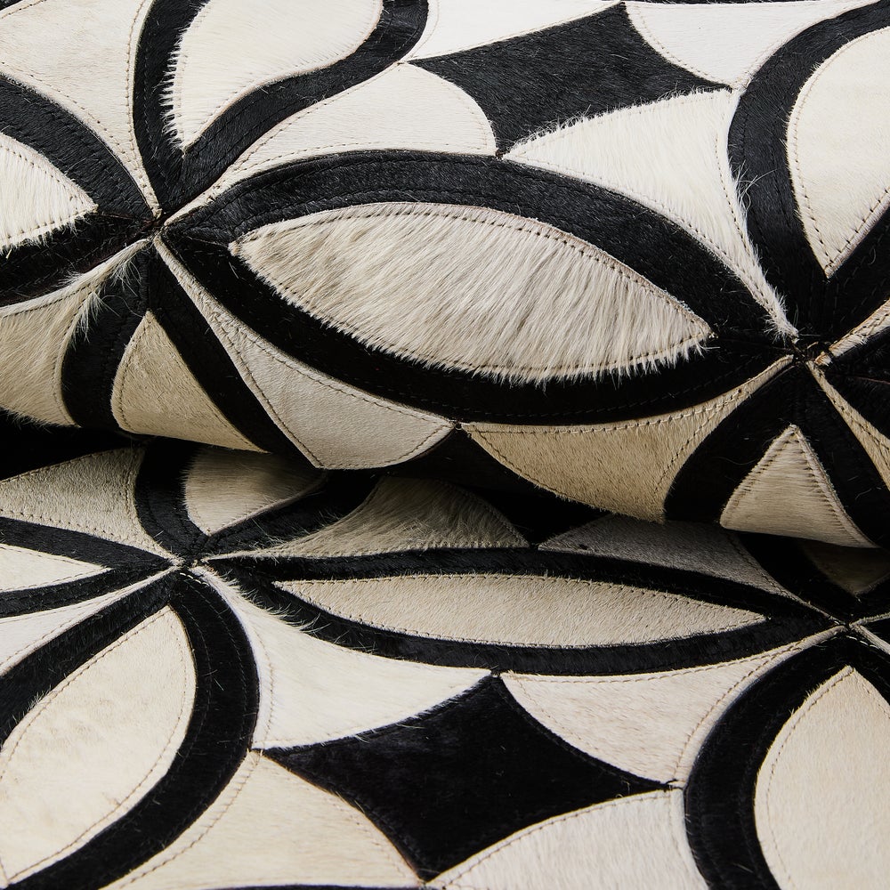 White Kyoto Hair on Hide Rug