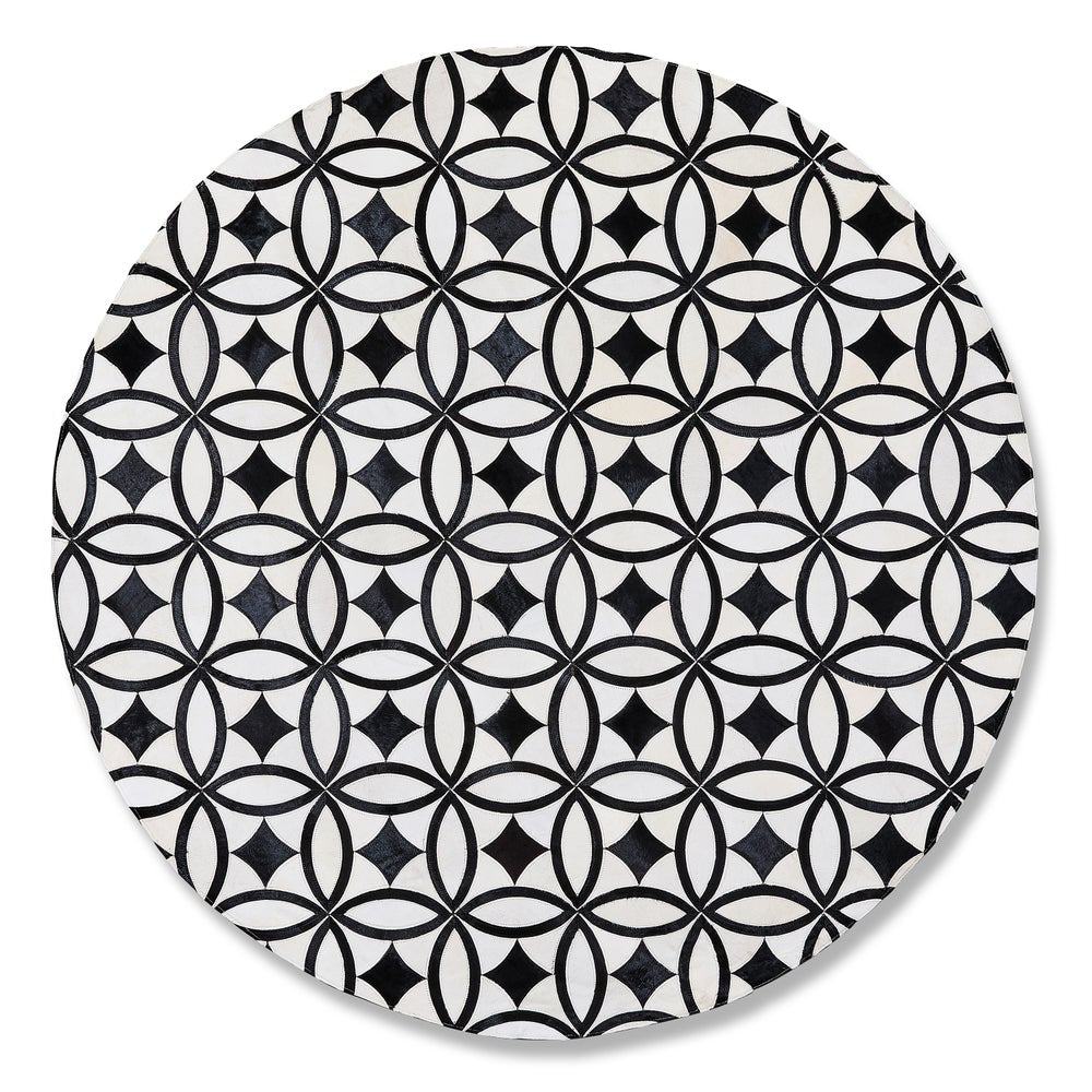 White Kyoto Hair on Hide Rug