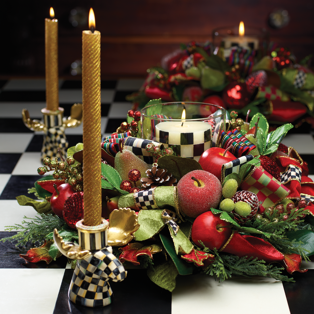Courtly Check Moose Candlesticks - Set of 2