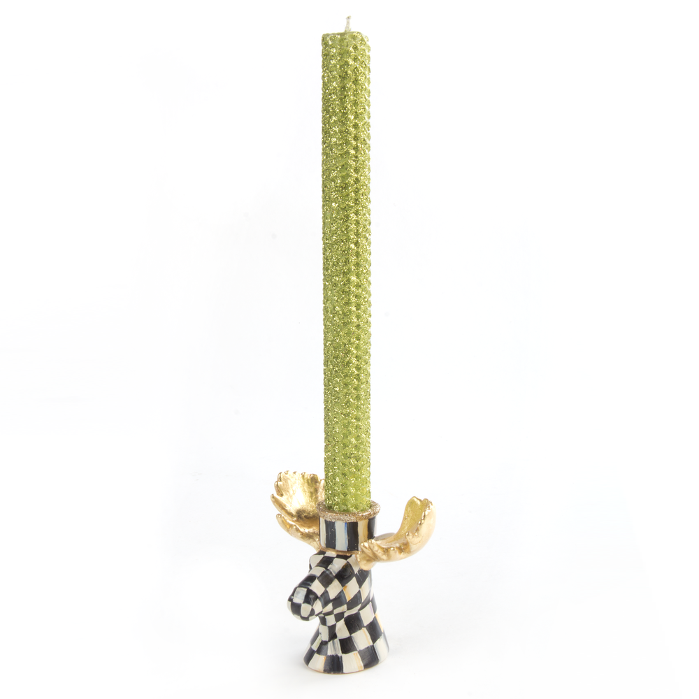 Courtly Check Moose Candlesticks - Set of 2