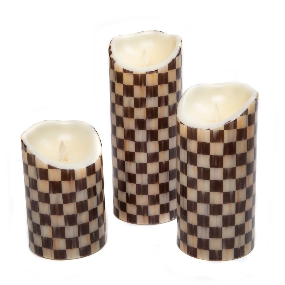 Check Pillar Flicker Candle