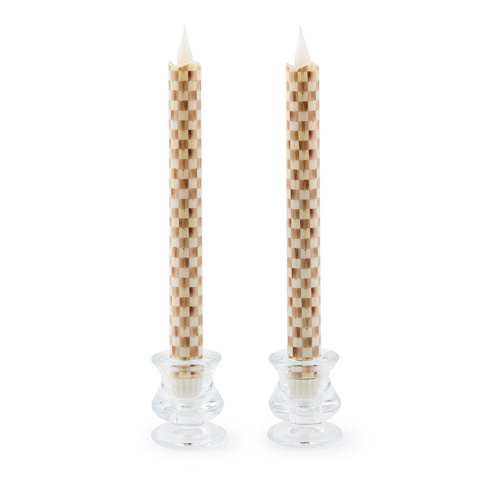 Check Flameless Dinner Candles, Set of 2