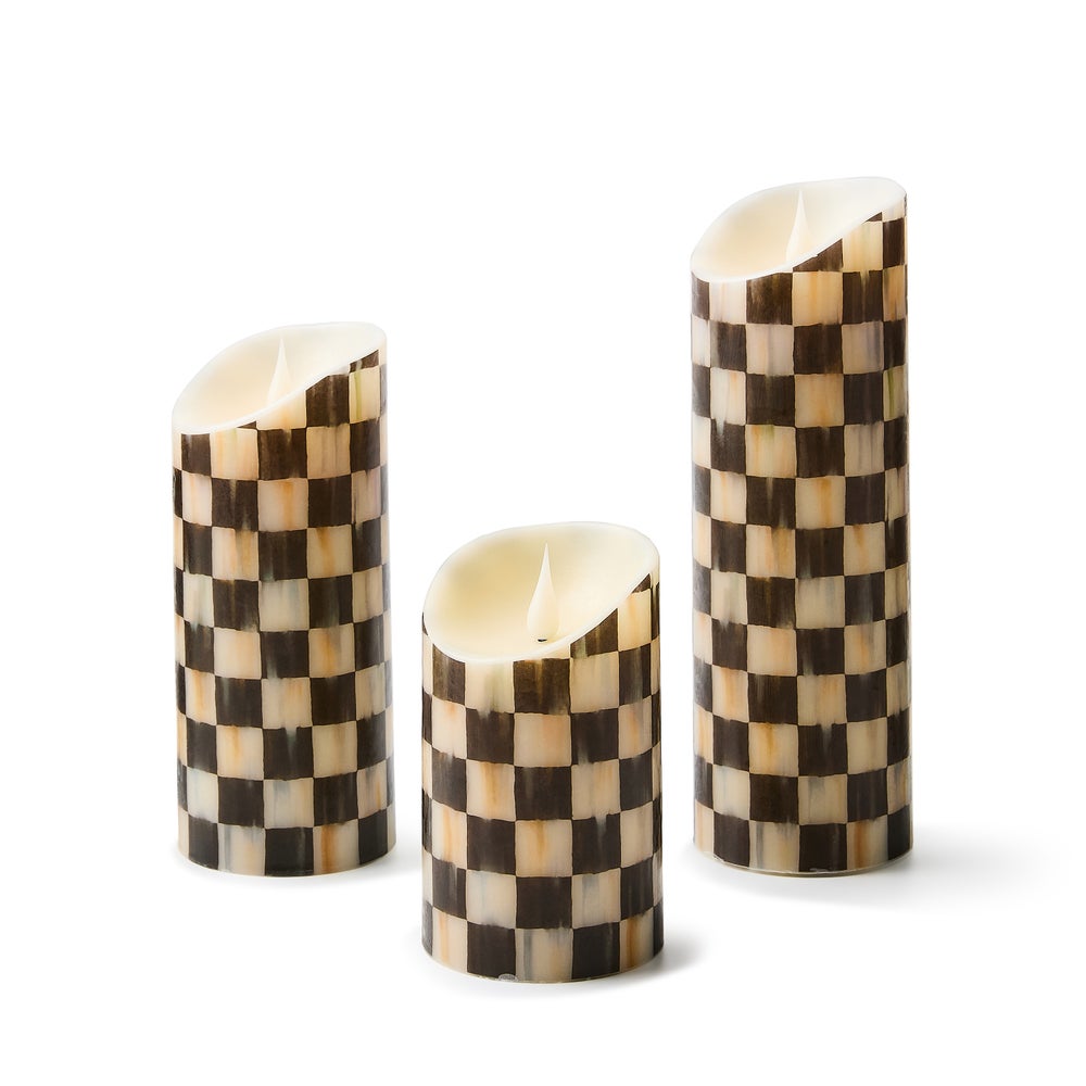 Check Pillar Flicker Candle
