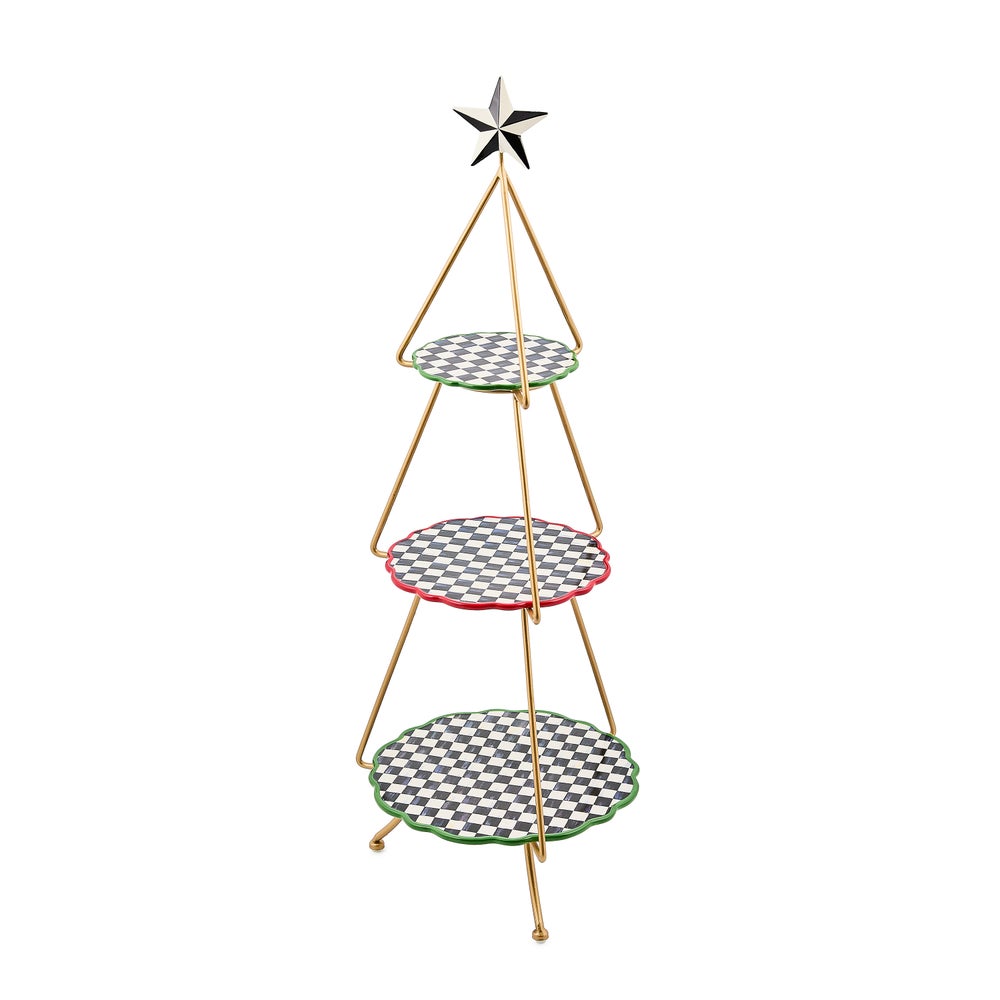 Check It Out Tree Tiered Plate Stand