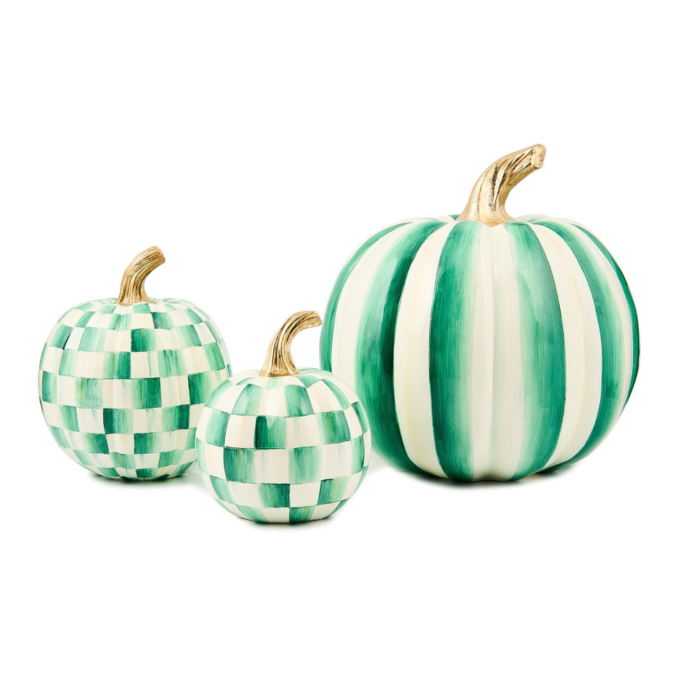 Emerald Check Small Pumpkin