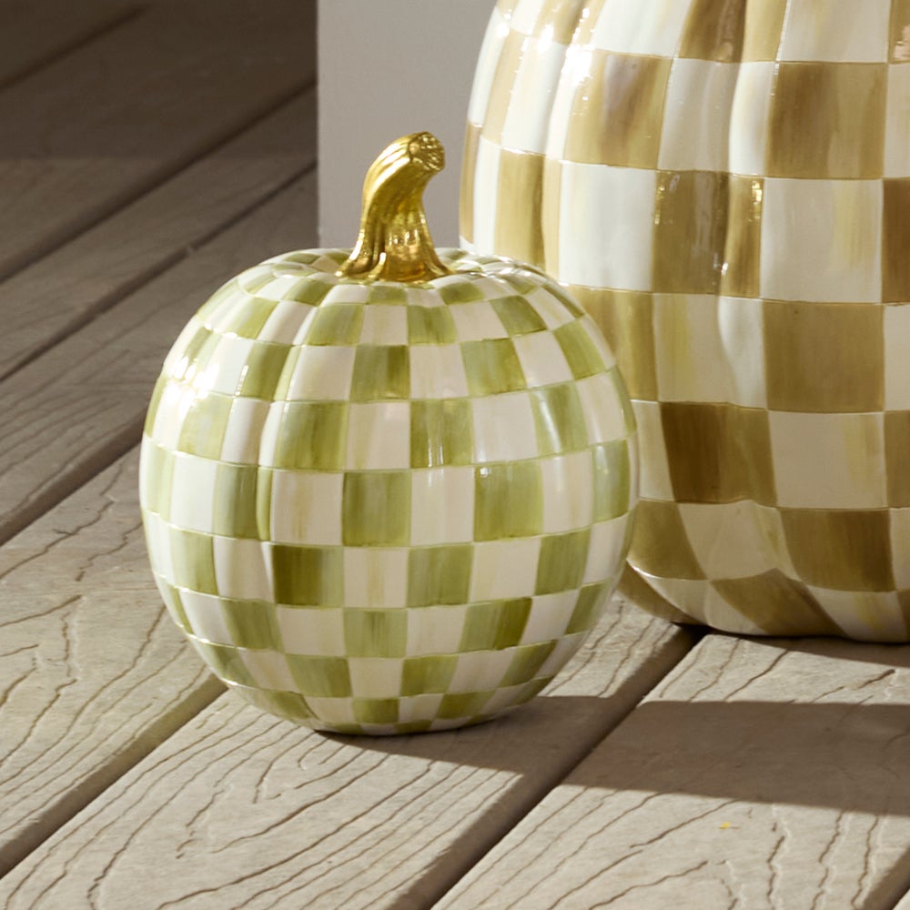 Moss Check Small Pumpkin