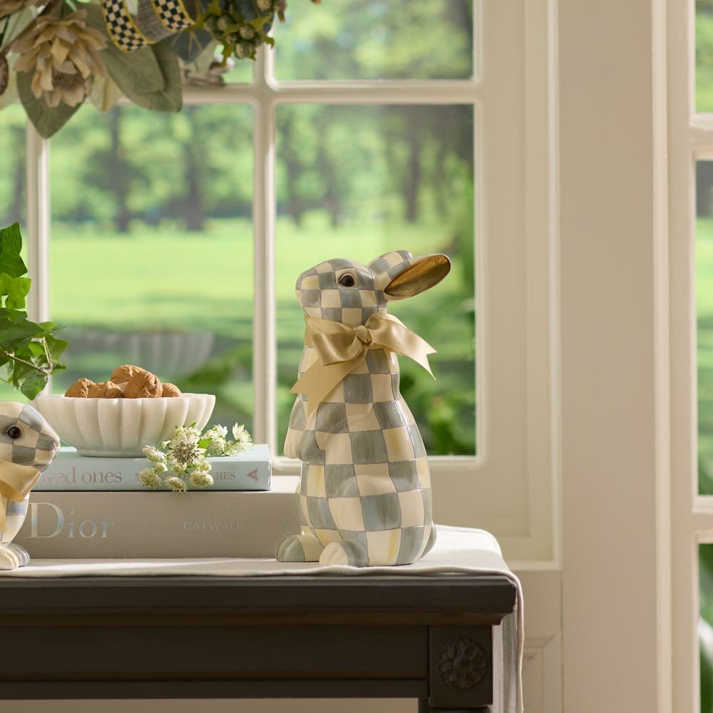 Check Bunny Figurine