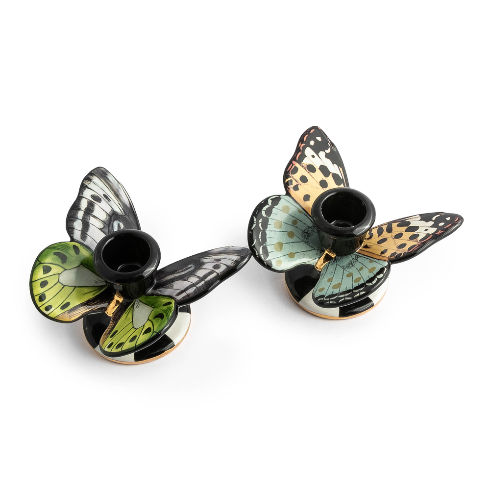 Butterfly Candle Holders, Set of 2