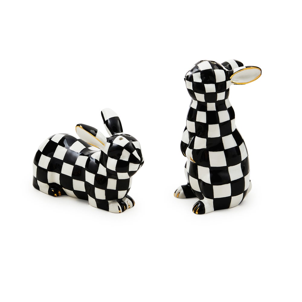 Check Bunny Salt & Pepper Set