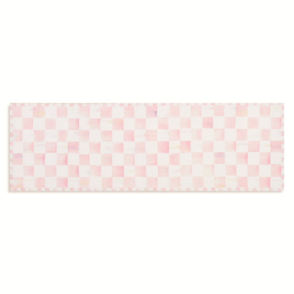 Rosy Checkered Washable Rug