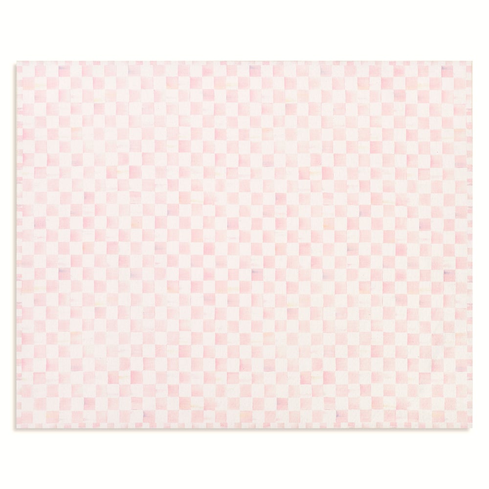 Rosy Checkered Washable Rug