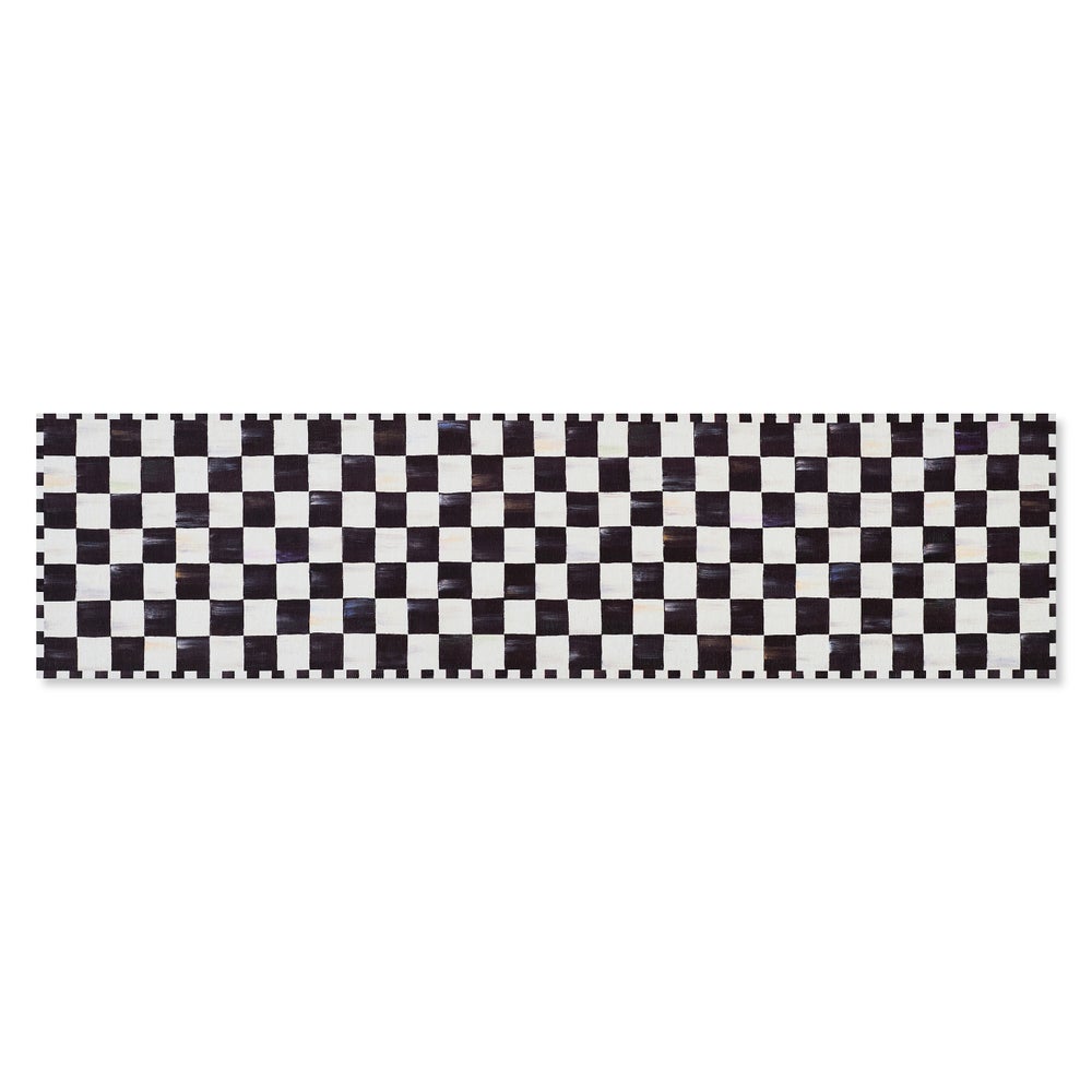 Courtly Checkered Washable Rug