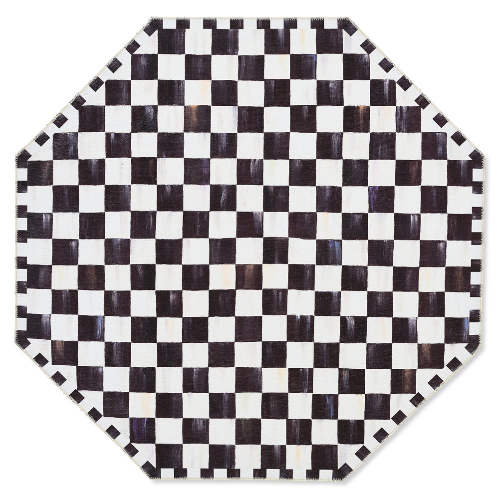 Courtly Checkered Washable Rug