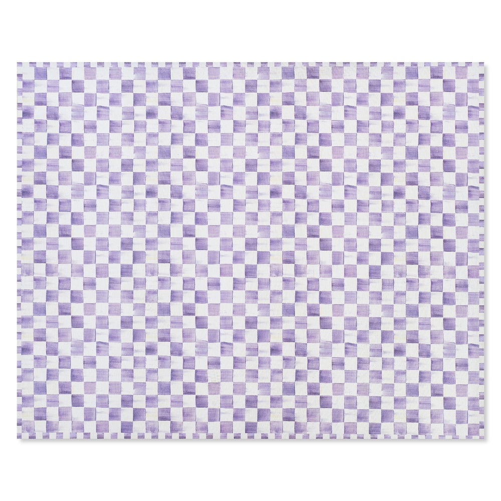 Violet Checkered Washable Rug