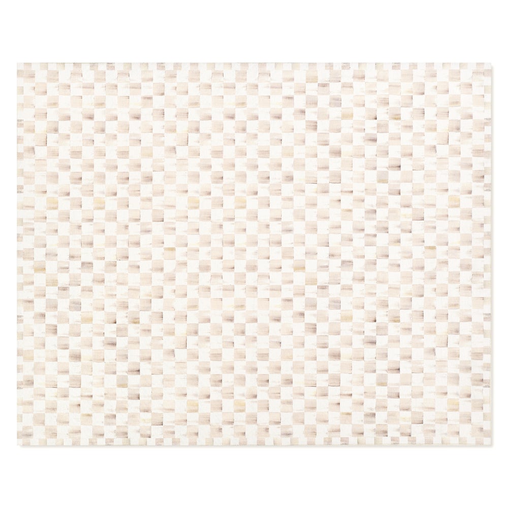 Mocha Checkered Washable Rug