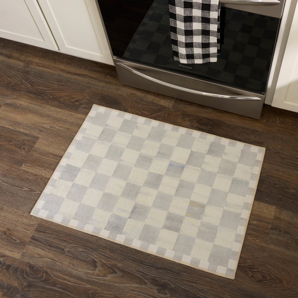 Sterling Checkered Washable Rug