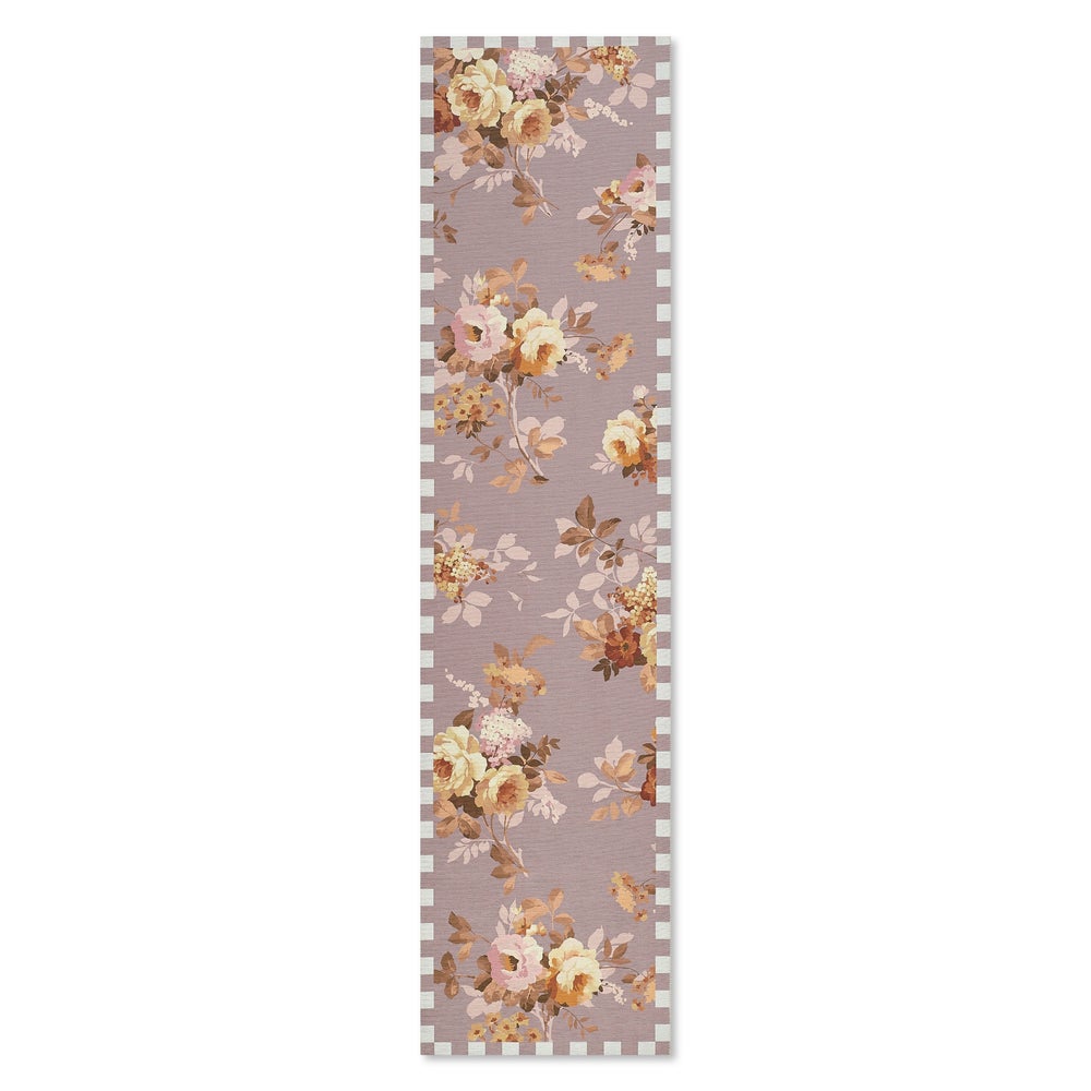 Taupe Wild Rose Washable Rug