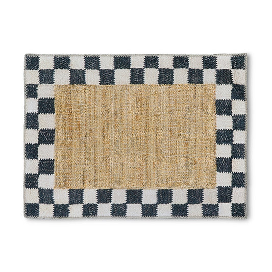 Naturals Check Washable Rug