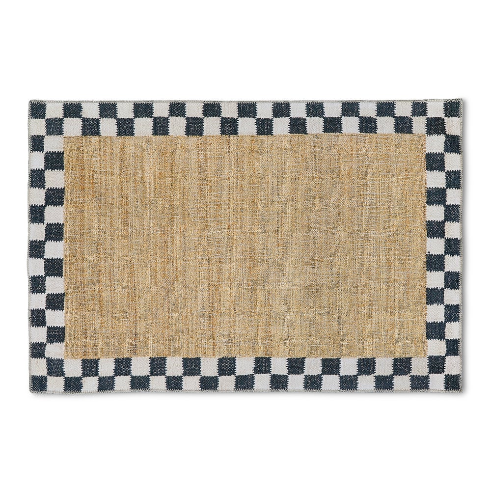 Naturals Check Washable Rug