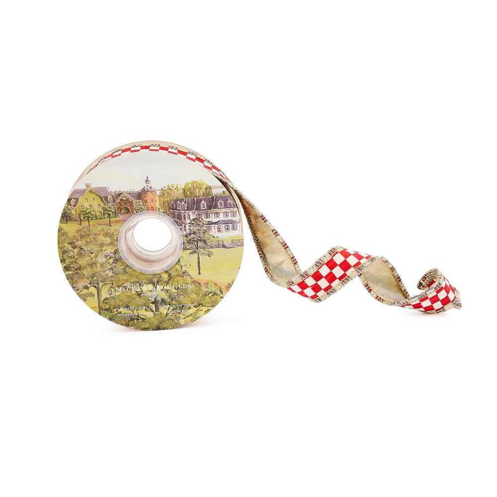 Red Check 1" Ribbon