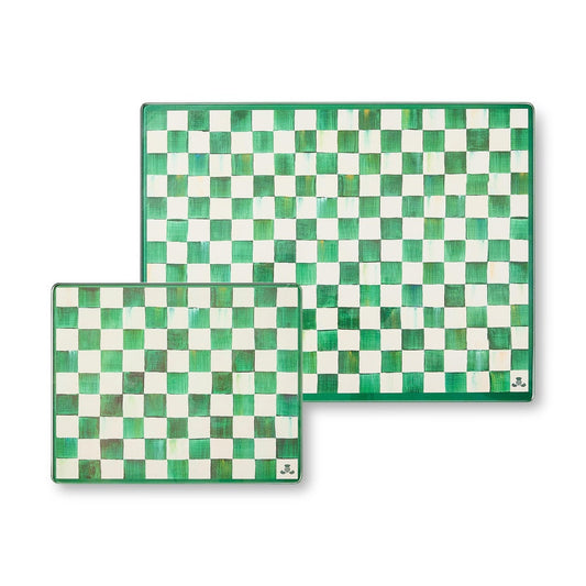 Check Glass Cutting Board, Set of 2