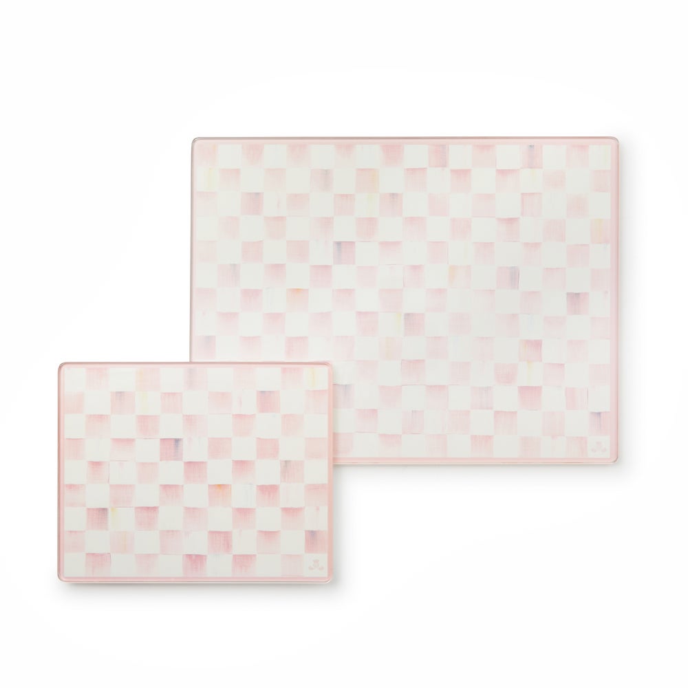 Check Glass Cutting Board, Set of 2