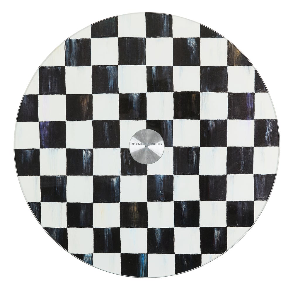 Check Glass Lazy Susan