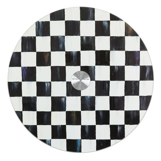 Check Glass Lazy Susan